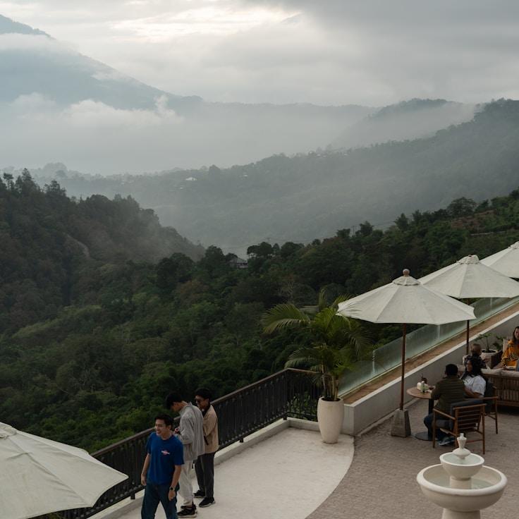 Outdoor terrace seating suitable for families in Brighton